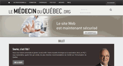 Desktop Screenshot of lemedecinduquebec.org
